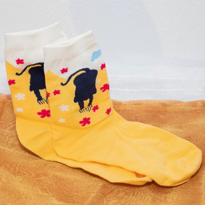 Lustige Socken mit Katzen-Motiv